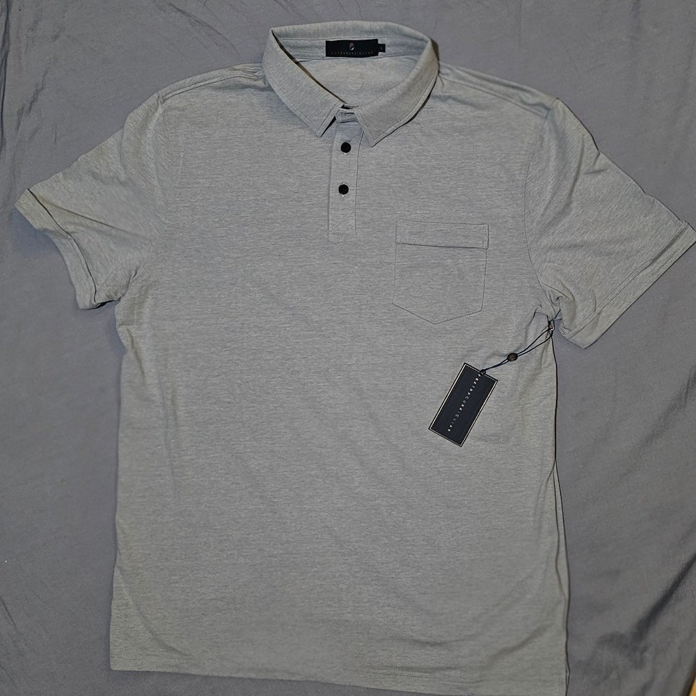 Extracurricular Auxiliary Polo‎ Mens Large Dusty Blue Short Sleeve